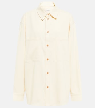 Chemise oversize en coton et laine mélangés | Lemaire