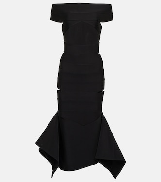 Off-shoulder knit midi dress | Alexandre Vauthier