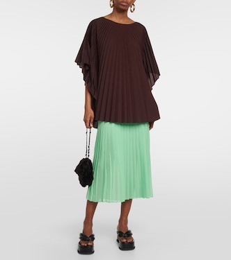 Pleated poplin midi dress | Dries Van Noten