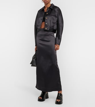 Satin maxi skirt | Ganni
