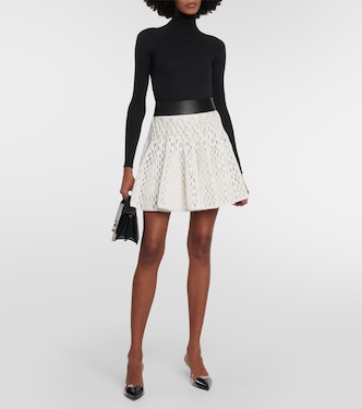 Minifalda de punto con tiro alto | Alaïa