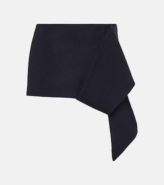 Minifalda Cloth de lana y cachemir | Prada