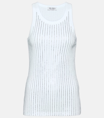 Tank top in cotone con cristalli | The Attico
