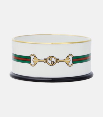 Horsebit porcelain dog bowl | Gucci