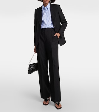 Blazer de lana con GG en jacquard | Gucci