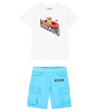Ensemble t-shirt et short cargo imprimés | Moschino Kids