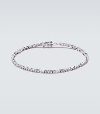 14kt white gold tennis bracelet with diamonds | Mateo