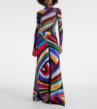 Pantaloni a gamba larga Iride in twill di seta | Pucci
