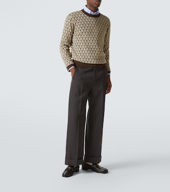 Virgin wool straight pants | Valentino