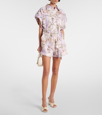 Combishort Acacia en lin à fleurs | Zimmermann