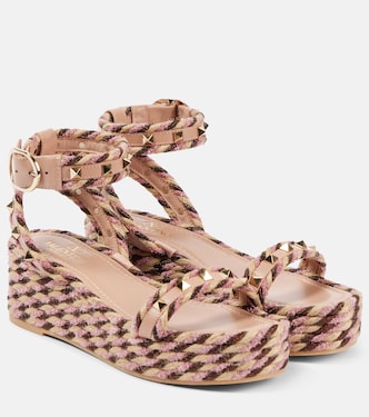 Rockstud Torchon espadrille sandals | Valentino Garavani