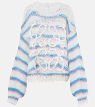 Pullover Anagram in misto mohair a righe | Loewe