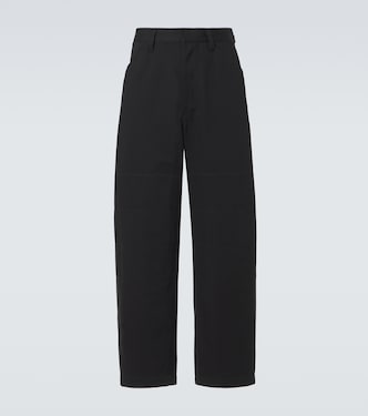 Cotton drill barrel-leg pants | Lemaire
