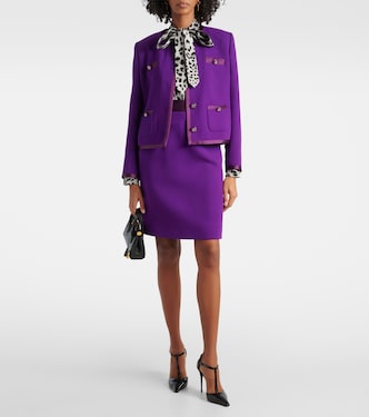 High-Rise-Bleistiftrock aus Crêpe | Dolce&Gabbana