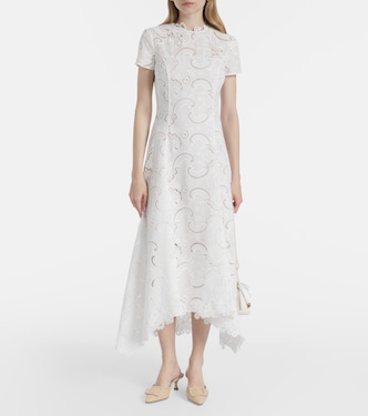 Abito midi in pizzo guipure | Oscar de la Renta