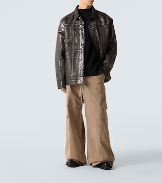 DRKSHDW cotton flannel cargo pants | Rick Owens