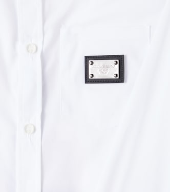 Camicia in misto cotone con logo | Dolce&Gabbana Kids
