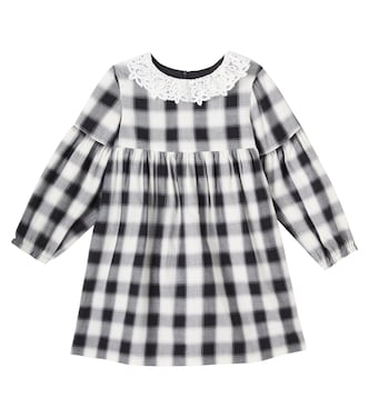 Robe en coton à carreaux et dentelle | Tartine et Chocolat
