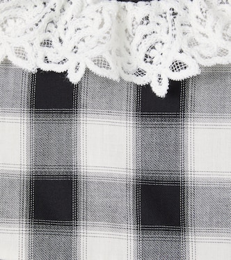 Robe en coton à carreaux et dentelle | Tartine et Chocolat