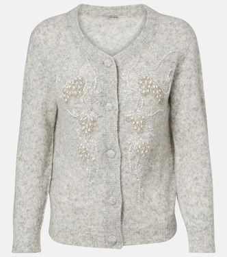 Beaded alpaca and wool-blend cardigan | Jacques Wei