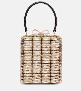 Clutch Micro mit Kristallen | Self-Portrait