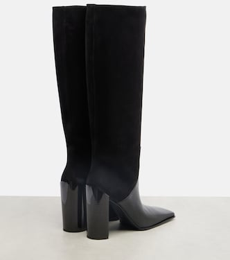 90 leather and suede knee-high boots | Alaïa