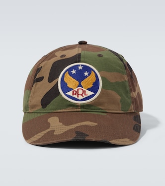 Logo camouflage cotton baseball cap | RRL