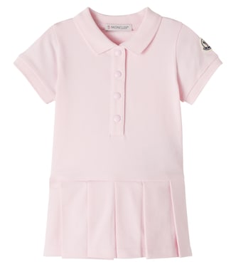 Baby cotton-blend piqué polo dress | Moncler Enfant