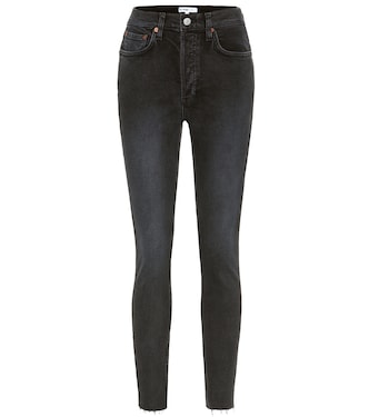 Jeans skinny cropped de tiro alto | Re/Done