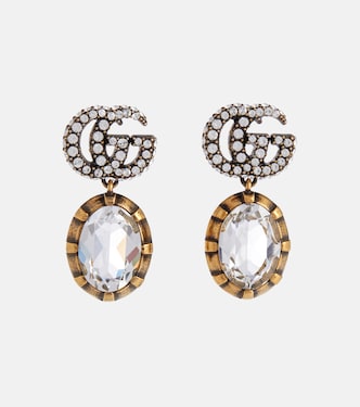 Orecchini Doppia G con cristalli | Gucci