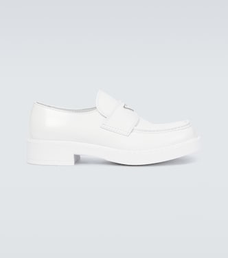 Brushed leather loafers | Prada