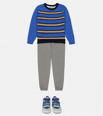 Poa striped cashmere sweater | Caramel