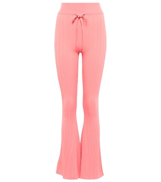 Super Flare ribbed-knit high-rise pants | Live The Process