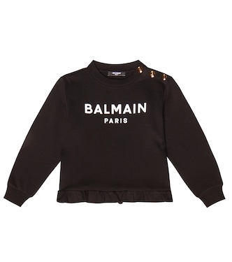 Logo cotton sweatshirt | Balmain Kids