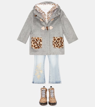Bottines en cuir à motif léopard | Monnalisa