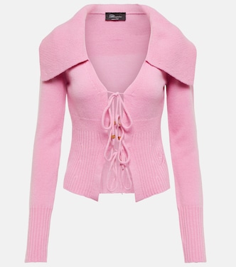 Cárdigan de lana y cachemir acanalado | Blumarine