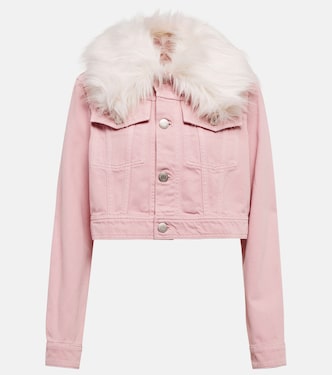 Jeansjacke mit Faux Fur | Ami Paris