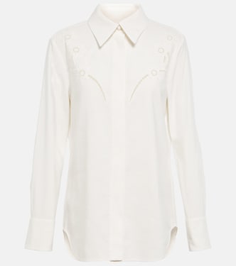 Chemise en crêpe à broderies anglaises | Chloé