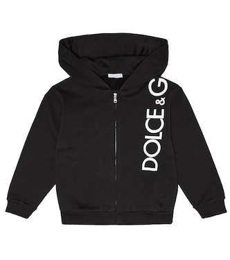 Logo cotton zip-up hoodie | Dolce&Gabbana Kids