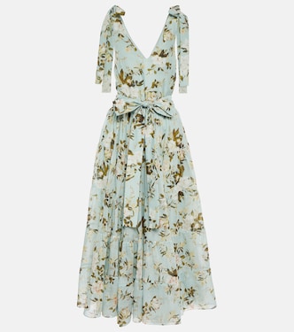 Vestido midi Yesenia de algodón y seda floral | Erdem