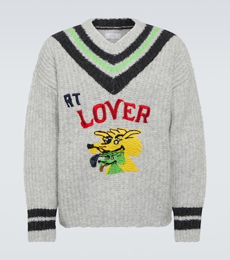 Embroidered wool-blend sweater | ERL