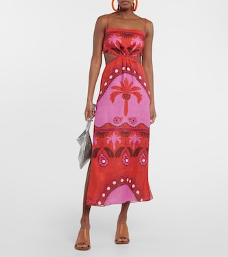 Bedrucktes Midikleid aus Leinen | Johanna Ortiz