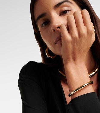 Samira Slice 10kt gold-plated cuff bracelet | Jennifer Fisher