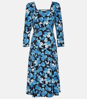 Robe midi Joanna en crêpe à fleurs | Diane von Furstenberg