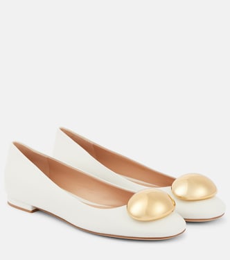 Bailarinas Sphera de piel adornadas | Gianvito Rossi