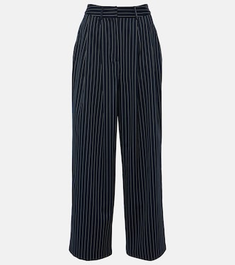 Pantaloni gessati a gamba larga Ripley in twill | The Frankie Shop
