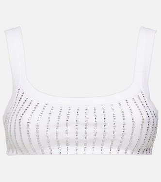 Appliqué cotton bra top | The Attico