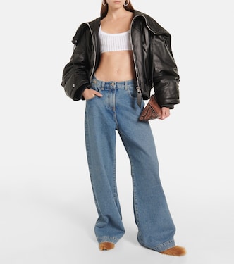 Appliqué cotton bra top | The Attico
