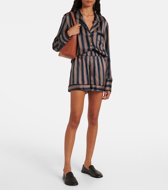 Shorts London de seda a rayas | Asceno