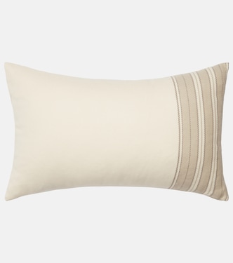 Coussin Suitcase rayé en coton et cachemire | Loro Piana